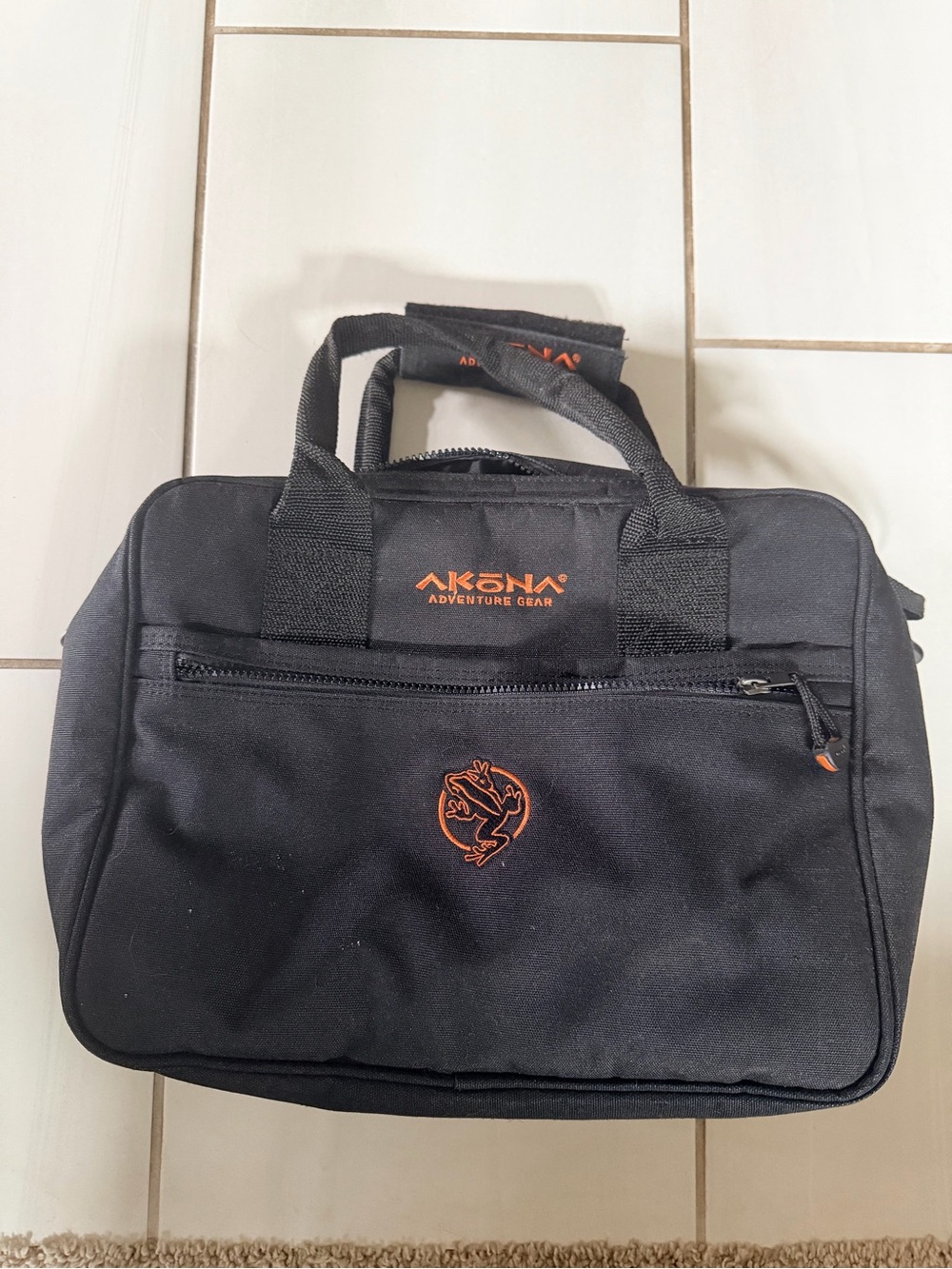 AKONA Black Scuba Diving Weight Duffel Bag - Black with Orange Accent